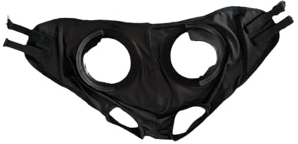 Oshhni Pferdebrille, Augenschutz für Pferde, Winddicht, leicht, Premium-Fliegenmaske, Reitbrille, Schwarz