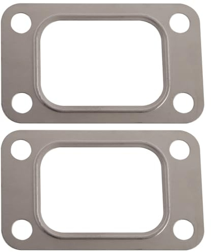 Gutol Guarnizione flangia collettore aspirazione turbo 2 pezzi a 4 fori in acciaio inox T3 metallo GT30 GT35 T35 T38