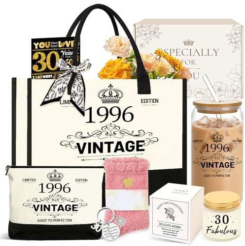 yosiio 30 Geburtstag Geschenk für Frauen, Vintage 1996 Geschenkset Frau | Personalisierte 30. Geburtstag Geschenke für Mutter, Ehefrau, Beste Freundin, Schweste
