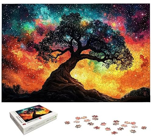 Puzzle 3000 Teile Fantasy, Landschaft Puzzle 3000 Teile Erwachsene, Holzpuzzle Erwachsene mit Exquisiter Verpackungsbox, Klassische Puzzles für Die Ganze Familie, Holzpuzzle für Geschenke, Deko, -7106
