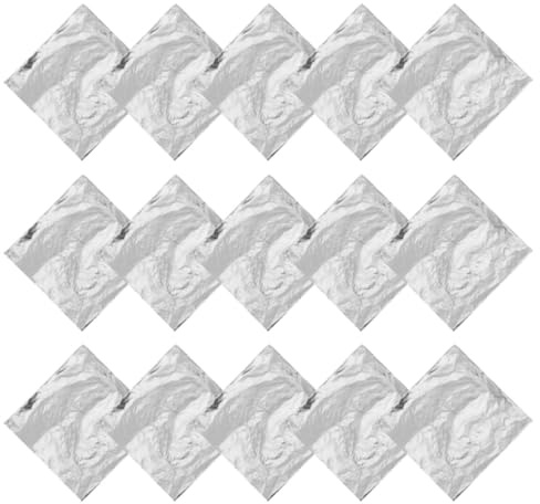 Silberfolienpapier 100 Stück zum Basteln für Deko, Karten und Notizen