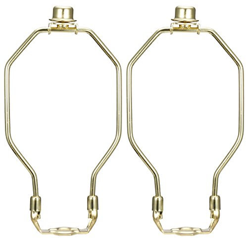 uxcell 2 Pack 20,3 cm Lampe Harfe, Endstücke Lampe und Harfe Halter Set, Messing poliert