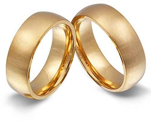 Juwelier Schönschmied - Unisex Partnerringe Eheringe Hochzeitsringe Goldfin Edelstahl 60-56 108HHac - Kostenlose Wunschgravur mit AMAZON KONFIGURATOR online gestalten!