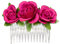 Alpenflüstern Trachten-Haarkamm Rosen-Blüten (pink-fuchsia) ADV101