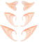 Whaline 3 Pairs Latex Elf Ear Pixie Dress Up Costume Soft Pointed Goblin Ears Cosplay Halloween Party Props