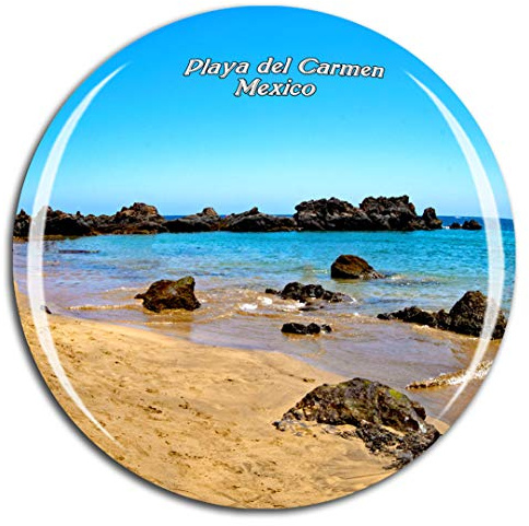 Weekino Mexiko Playa del Carmen Beach Kühlschrankmagnet 3D Kristallglas Touristische Stadtreise City Souvenir Collection Geschenk Starker Kühlschrank Aufkleber