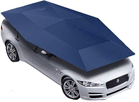 Automatische Autoabdeckung Tragbarer Elektrischer Wiederaufladbarer Autoschirm Wärmedämmung Sonnenschutz Auto Zelt Autoschuppen Carport,Blue,5m