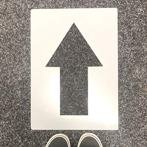 Directional Arrow Floor Stencil/Paint and Mark Floor Signage/Reusable (Arrow 10x16cm)