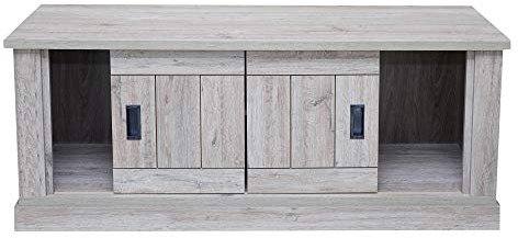 Dmora mobile da soggiorno porta tv, colore marrone, cm 145 x 60 x 46, stile vintage