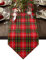 EZON-CH Tischläufer, Kommode, Schals, rutschfest, waschbar, Bauernhaus-Tischläufer, Weihnachten, Retro, kariert, grün und rot, Esstischläufer für Hochzeit, Urlaub, Party, Tischdekoration, 33 x 177 cm