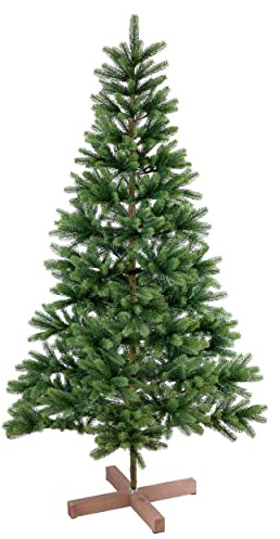180 cm naturgetreuer künstlicher XL Weihnachtsbaum in Nordmanntannen-Optik, ca. 922 Äste mit hochwertigen PE Nadeln, inkl. Baumständer, einfacher Zusammenbau
