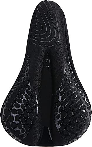 Bike Seat Cushion,Extra Soft Bike Cushion Seat Cover with Water&Dust Resistant Cover,Gel Bike Seat Cover,(11 inches x 7inches), Breathable and Non-Slip (Black)