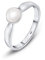 Amberta Frauen 925 Sterling Silber Süßwasser Perlen Ring: Silberringe mit Perle Größe M