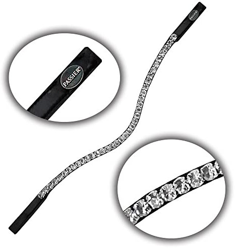 Passier geschwungener Stirnriemen mit XL Premium Crystals