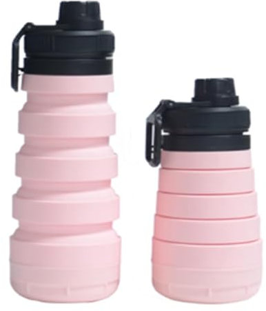 Populaire 750ml Folding Tumbler Réutilisable Silicone Pliable Sport Bouteille d’Eau avec Pill Case