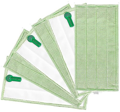 Italdos Ricambio Panni per Folletto SP600 SP600S Panno in Microfibra compatibili con Folletto Aspira Puli Lava Verde - 6 pcs