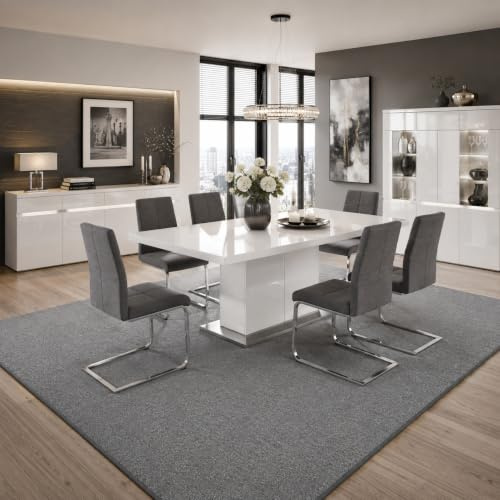 Snapstyle Schlingen Velours Teppich Modern Einfarbig | Flurteppich | Wohnzimmerteppich | Küchenteppich robust und pflegeleicht | Viele Größen und Farben