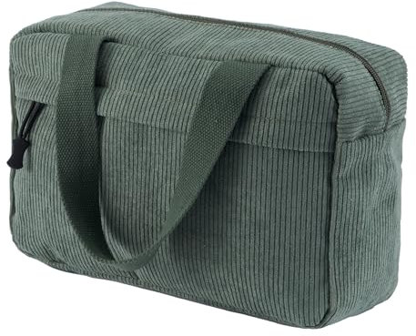 Jiliyote Groß Kosmetiktasche Damen Cord Kulturtasche Damen Make-up Tasche Cord Kulturtaschen Cosmetic Bag Reise Kulturbeutel für Travel mädchen Damen Frauen