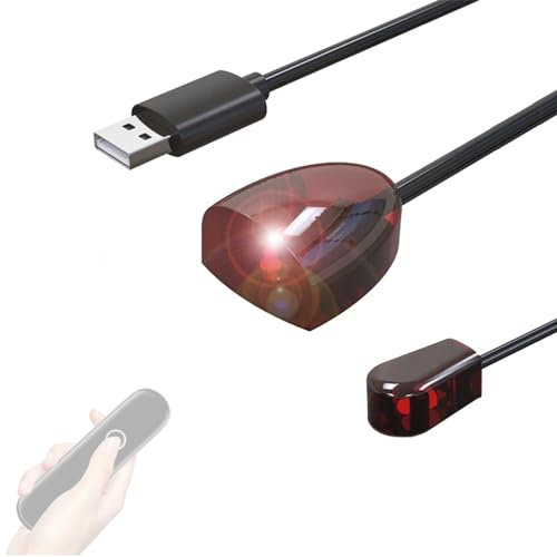 iHaospace Cable alargador de mando a distancia por infrarrojos, repetidor de infrarrojos, receptor de infrarrojos, mando a distancia, extensor de infrarrojos, receptor de infrarrojos, cable USB para