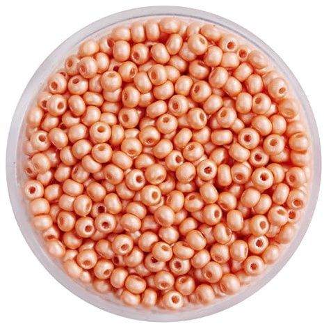 PRACHT PermaLux Rocailles Glasperlen 2.6 mm 17 g Ganzjährig geeignet für Schmuckherstellung und Bastelprojekte Lachs