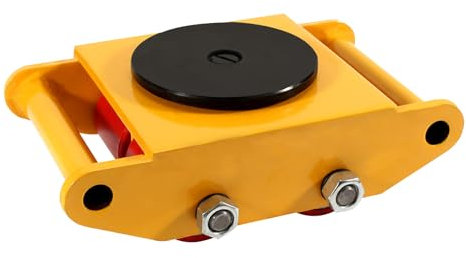 6T Heavy Duty Maschine Dolly Skate, 360° Drehung Schwerlast Schwerlastrollen Transportfahrwerk Panzerrollen Fahrwerk Rollen Transportrolle Maschine Transporthilfe mit rutschfestem Gürtel