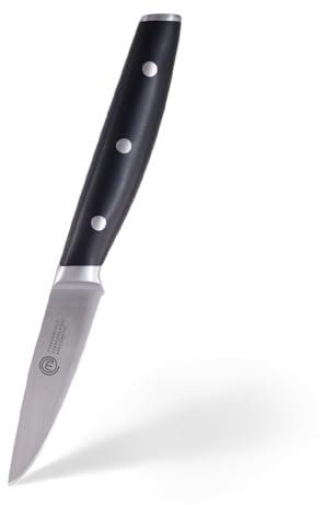 MasterChef Paring Knife with High Carbon Stainless Steel Blade and Triple Riveted Handles, Professional Quality Kitchen Knife for Precision Cooking at Home, Perfectly Balanced, Razor Sharp, 20cm (8)