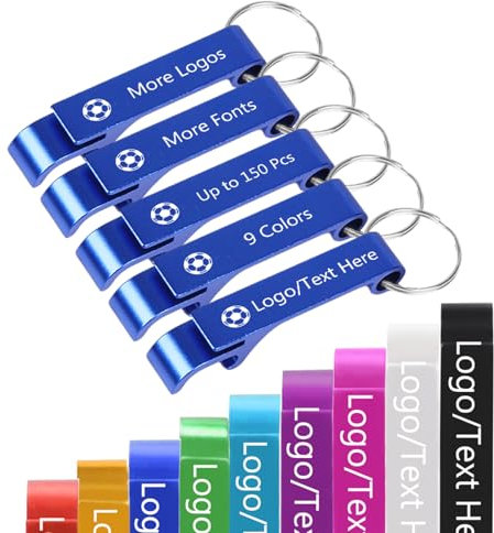 Jusqu'à 150 ouvre - bouteille personnalisé porte - clés ouvre - bouteille personnalisé porte - clés avec logo nom du texte ouvre - bouteille de bière fête personnalisée cadeau de mariage en vrac Bleu