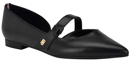 Tommy Hilfiger Women's Venny Flat, Black 002, 8.5