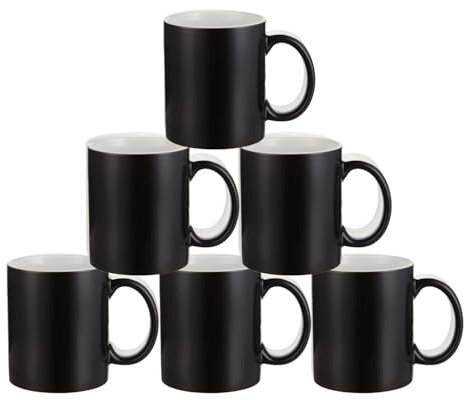 Sublimation Colour Changing Mugs | Heat Sensitive Ceramic Mug | Perfect for Birthdays, Christmas, Special Events, and Custom Designs | Fine Quality Sublimation Blanks | Set of 6