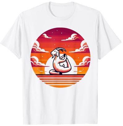 Ziege Yoga Spielzeug Ziege Stofftier Plüsch Ziege Yoga Party Spiel T-Shirt