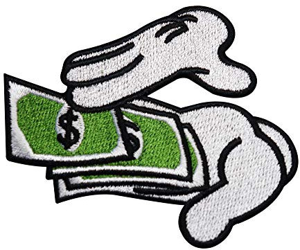 Finally Home Patch zum Aufbügeln - Hände die mit Geld werfen | Patches, Aufbügler, Flicken, Aufnäher, Bügelbild