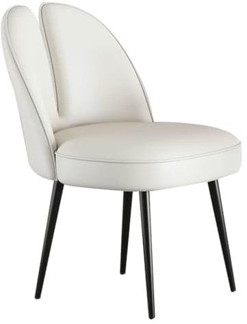 Modern Simplicity Esszimmerstühle aus Leder mit Katzenklaue, für Küche und Esszimmer, Schlafzimmer, Hochzeitszimmer, Balkon, Sofa, Schminktisch, Schminkstuhl, Wohnzimmer, Beige/schwarzes Bein