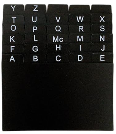 Oshhni 30 Stück Karteikarten-Alphabet-Trenner, 12,7 x 7,6 cm, stabiles Lernwerkzeug, Buchstaben-Karteikarten-Registerkarten für die Bibliothek