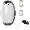 Pinguino Leva Pelucchi Maglioni e Peli Animali Riutilizzabile – Rullo in Silicone Lavabile, Portatile e Compatto, Adatto a Vestiti e Tutte le Superfici (Nero)