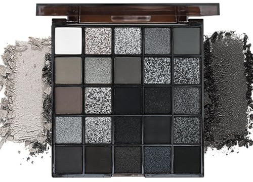 Smokey Eyeshadow, Goth Makeup Palette | 25 Farben Lidschatten mit dunklem Rauch | Gothic Lidschatten lang Gothic Smokey Eyeshadow Kit Smokey Eyeshadow Lidschatten für