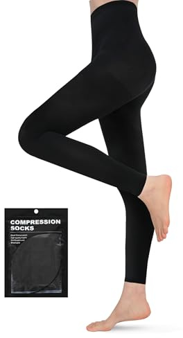 Evolyline Medizinische Kompressionsstrumpfhose Damen Herren Lang 15-20 mmHg | Kompressionsstrümpfe Damen Klasse 1, Zehenfreie Kompressionsleggins Damen Lipödem, Kompressionshose für Krampfadern, Ödeme
