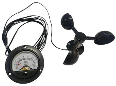 TIEOAXFT Wind Speed Sensor Anemometer DIY Three Cup Type No need Power measurement Wind speed crane measurementDisplay pointer type