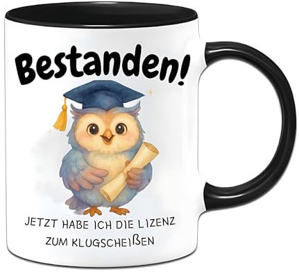Bachelor Geschenk, Bestandene Prüfung, Klugscheißer Tasse, Abitur Geschenke 2025, Abschluss Geschenk, Geschenke Zum Abitur, 8.2 cm Durchmesser, 9.5 cm Höhe, Ideal Für Kaffee Und Tee