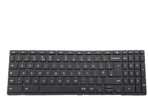 LHHYGSA Laptop keyboard For ASUS for Chromebook for Flip CX5 CX5601 CX5601FBA Black With Backlit United Kingdom UK Without Frame Easy to replace