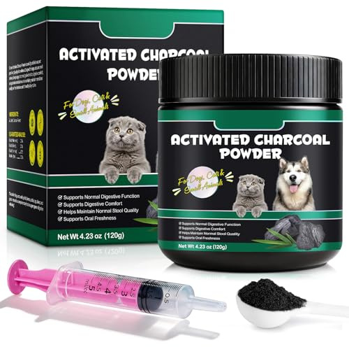 Activated Charcoal for Dogs & Cats - Food Grade Powder for Digestive Support & Gut Health | Natural Aid for Gas, Stool Quality & Digestive Balance | Suitable for Small Animals, Poultry & Livestock