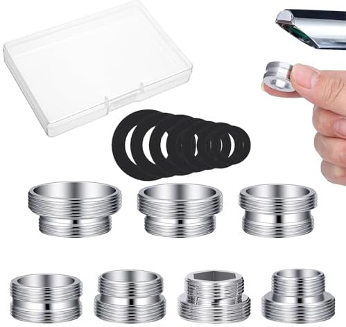 WJIAAA Lot de 7 adaptateurs de robinet avec filetage M18 vers M22 pour robinet, machine à laver, cuisine, tuyau d'arrosage