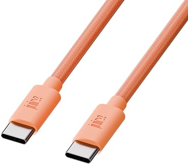 Juice Braided USB C Cable 1m (Orange) | iPhone 17 Fast Charging Lead | iPhone 17 16 15 | iPad Pro Air Mini | Samsung Sony Huawei Google | Nintendo Switch PS5 Xbox | 60W | 1 year warranty