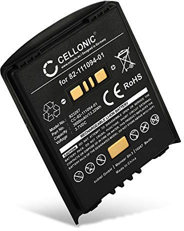 CELLONIC, Batteria per Lettore codice a Barre Compatibile con Motorola Symbol MC65 Compatibile con Zebra Motorola MC65 Compatibile con Motorola Symbol MC55 (3600mAh, 3.7V)