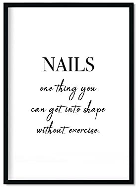 Nail Technician Quote Art Print - Manicure Beauty Salon Wall Decor - Black and White Beautician Poster