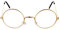 Weihnachtsmann Nickel Brille mit Gläsern - Gold - Partybrille zu Oma, Opa und Lehrer Kostümen