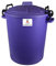 Srendi® Small/Medium/Large Plastic Coloured Bin/Waterfroof/Rodent Proof/Ideal for Outdoor/Animal Feed/Food/Storage/Flour Locking Lid (50L, Purple)