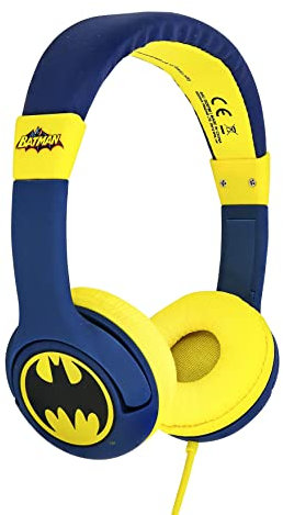 OTL Technologies Batman Bat Signal - Auriculares con Cable para niños, Negro