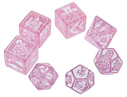 Ncbvixsw 7 Stück/Set Story Dices Für Story Time Polyedrisches Spiel Würfel Sagt Party Multi Faces Acryl Würfel Spielzeug, Lustiges Und Exquisites Spiel Liefert Spielzeug