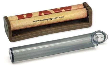 RAW Drehmaschine 110mm Ecoplastik Hanfplastik Joint Dreh-Maschine Paper Wickler + Joint Tube u. Sticker