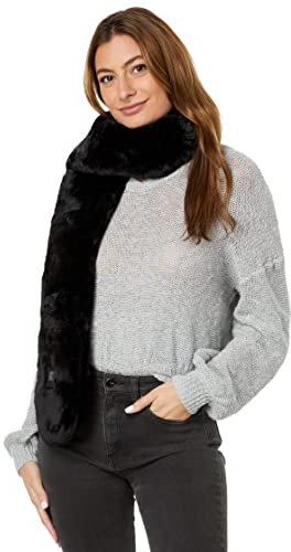UGG Oblong Faux Fur Damenschal Schal Winterschal (One Size - schwarz)